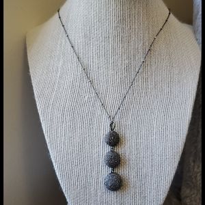 Rachel Lynn Chicago 3 pavé diamond black rhodium